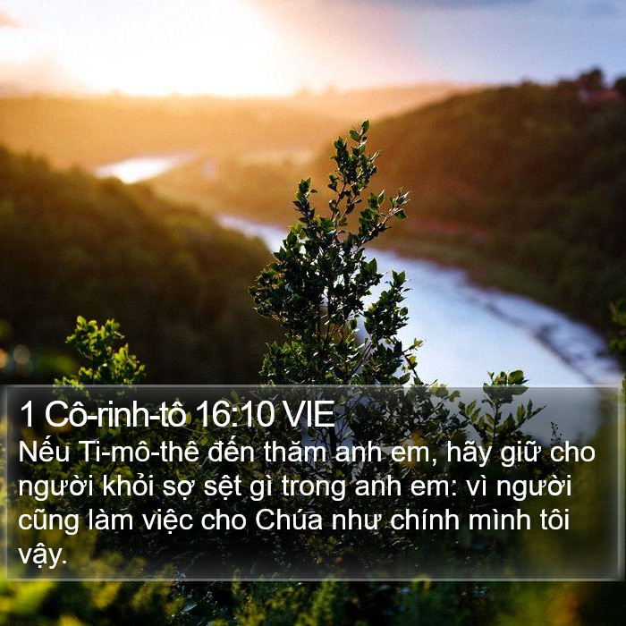 1 Cô-rinh-tô 16:10 VIE Bible Study