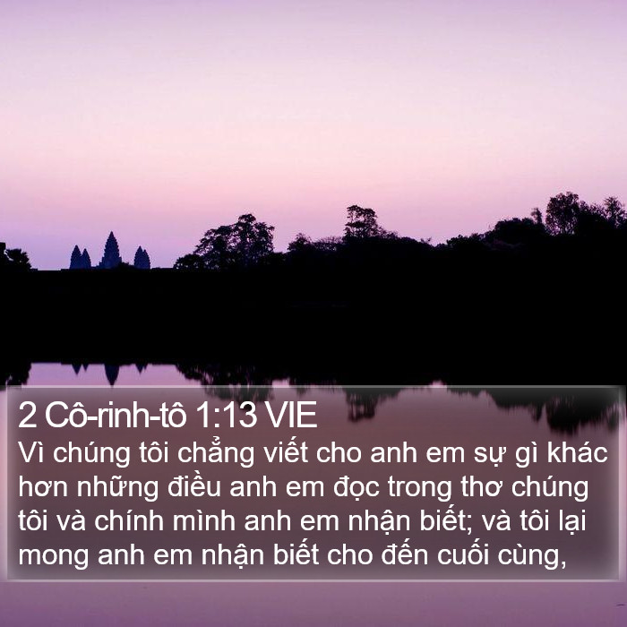 2 Cô-rinh-tô 1:13 VIE Bible Study