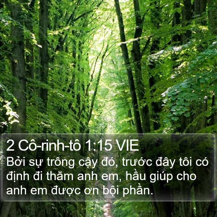 2 Cô-rinh-tô 1:15 VIE Bible Study