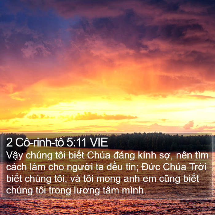 2 Cô-rinh-tô 5:11 VIE Bible Study