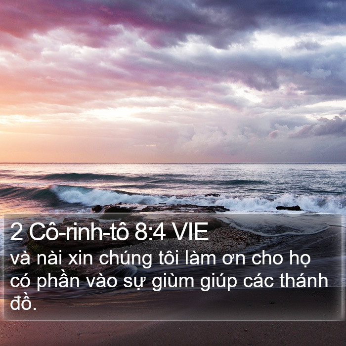 2 Cô-rinh-tô 8:4 VIE Bible Study