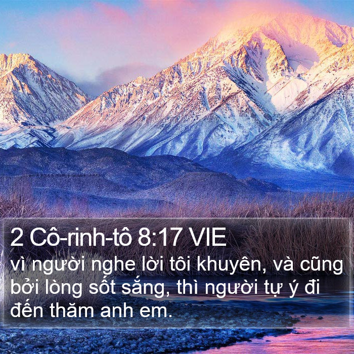 2 Cô-rinh-tô 8:17 VIE Bible Study