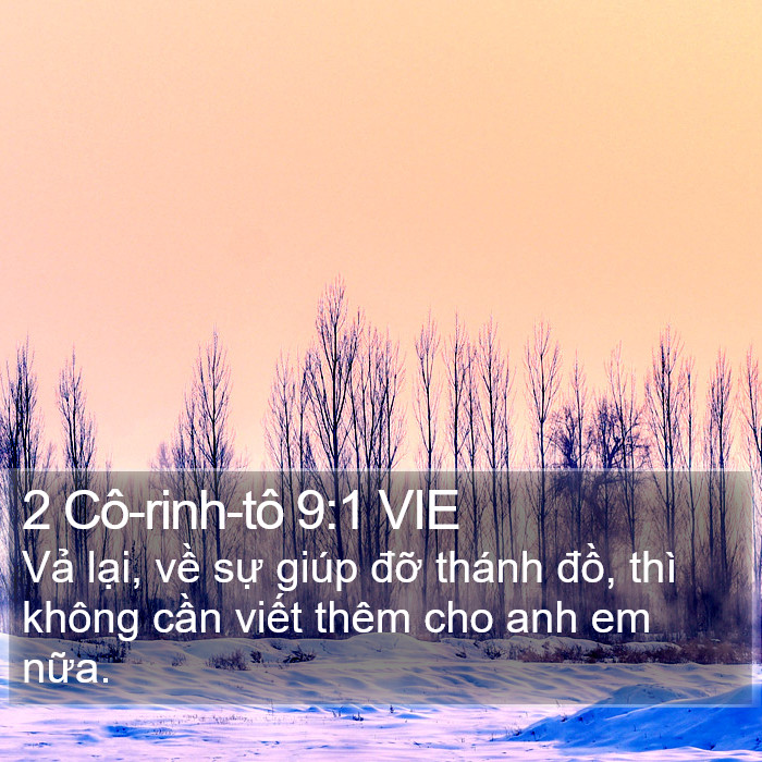 2 Cô-rinh-tô 9:1 VIE Bible Study