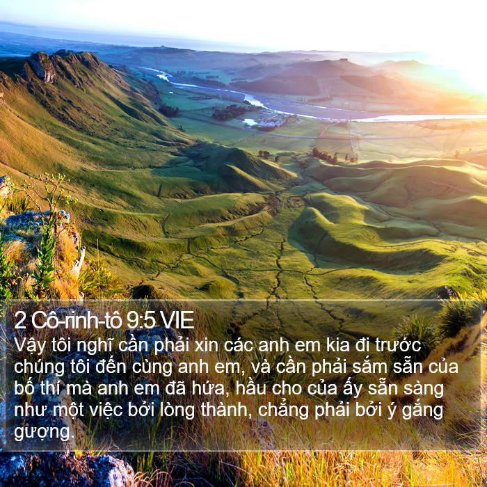 2 Cô-rinh-tô 9:5 VIE Bible Study