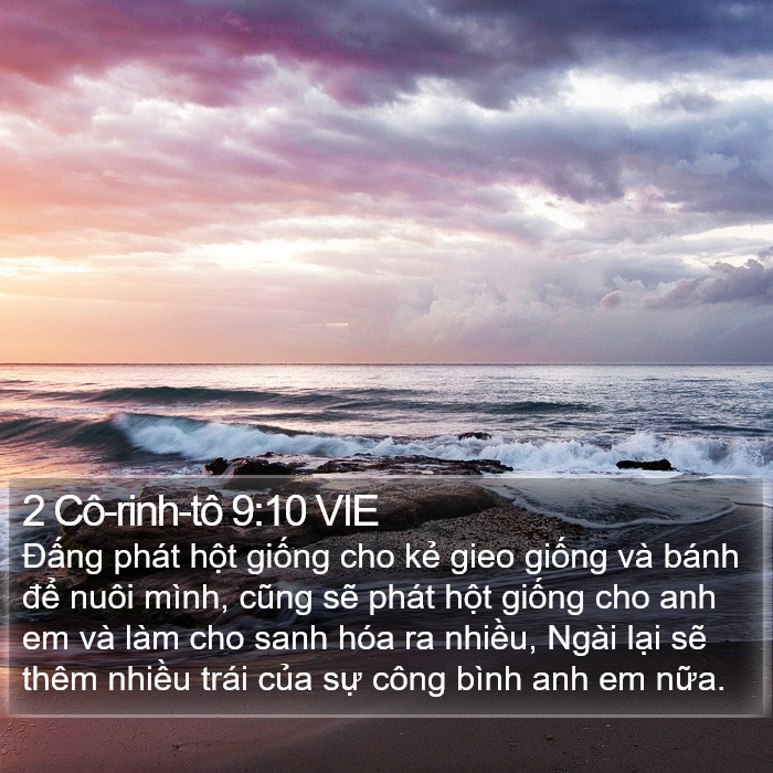 2 Cô-rinh-tô 9:10 VIE Bible Study