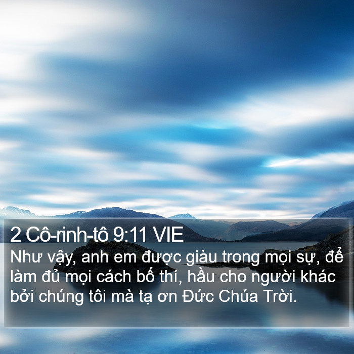 2 Cô-rinh-tô 9:11 VIE Bible Study