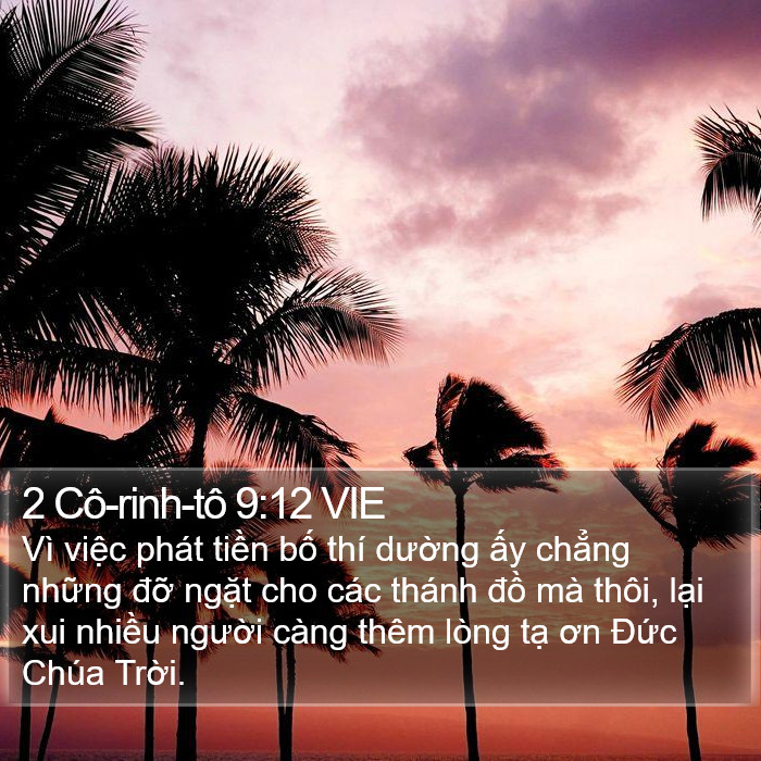 2 Cô-rinh-tô 9:12 VIE Bible Study