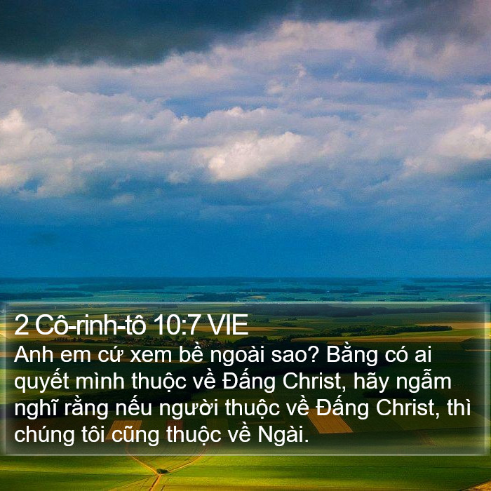 2 Cô-rinh-tô 10:7 VIE Bible Study