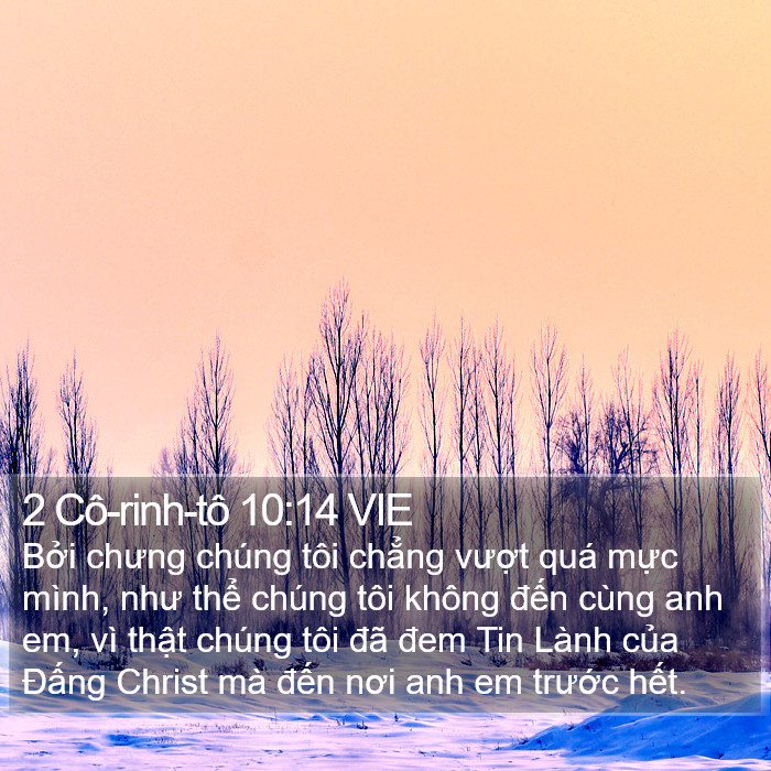 2 Cô-rinh-tô 10:14 VIE Bible Study