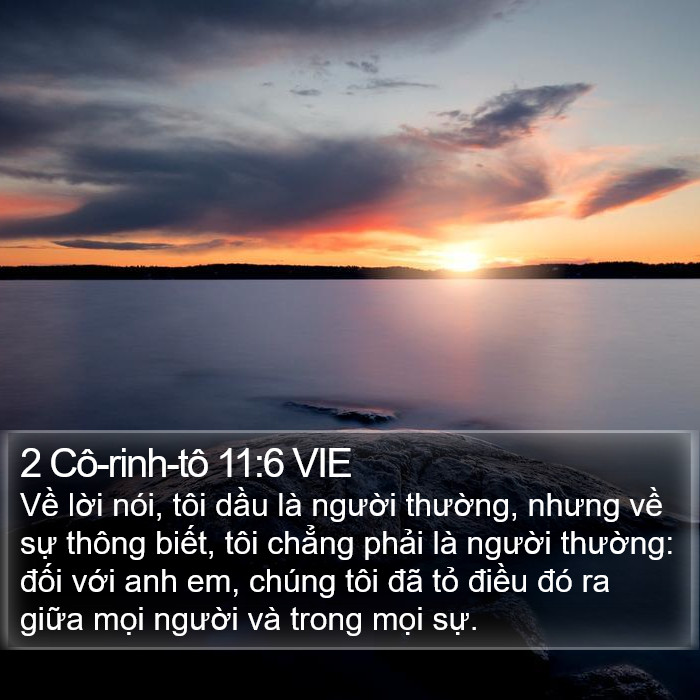 2 Cô-rinh-tô 11:6 VIE Bible Study