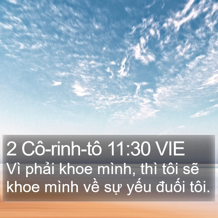 2 Cô-rinh-tô 11:30 VIE Bible Study