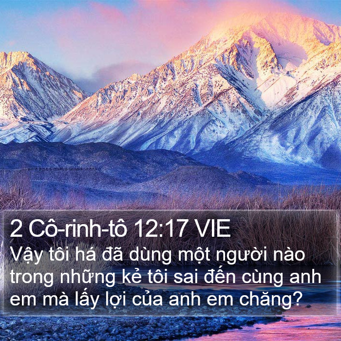 2 Cô-rinh-tô 12:17 VIE Bible Study