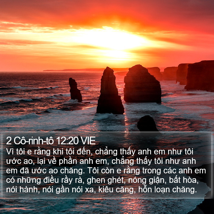 2 Cô-rinh-tô 12:20 VIE Bible Study