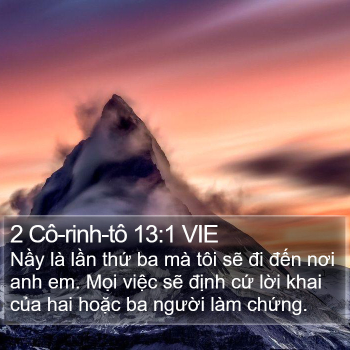 2 Cô-rinh-tô 13:1 VIE Bible Study