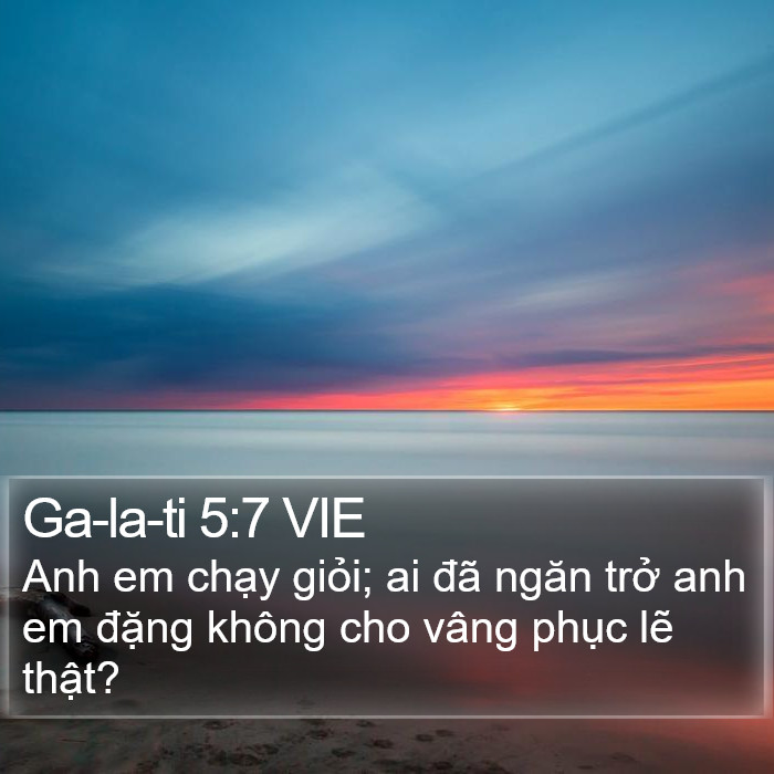 Ga-la-ti 5:7 VIE Bible Study