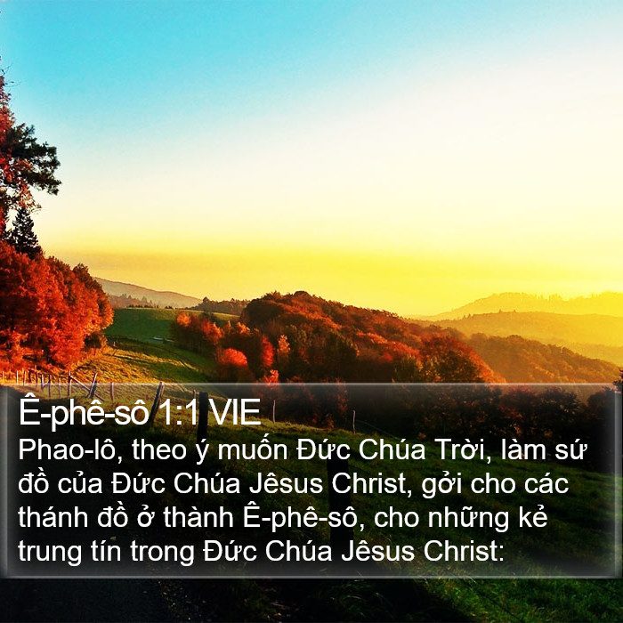 Ê-phê-sô 1:1 VIE Bible Study