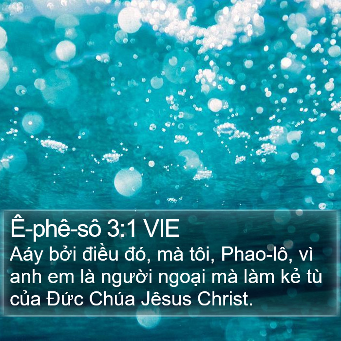 Ê-phê-sô 3:1 VIE Bible Study