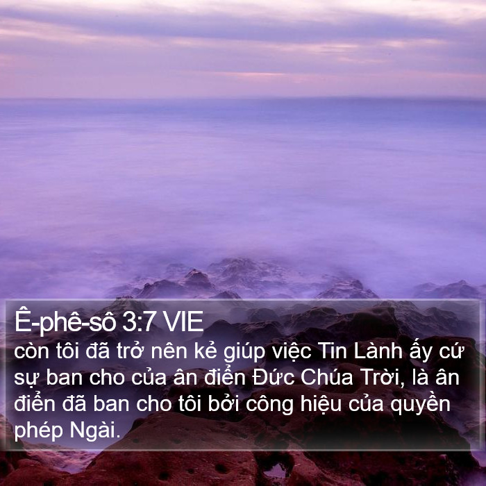 Ê-phê-sô 3:7 VIE Bible Study