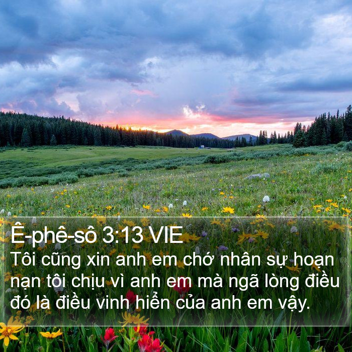 Ê-phê-sô 3:13 VIE Bible Study