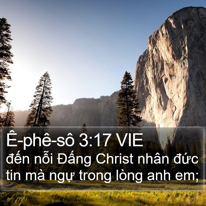 Ê-phê-sô 3:17 VIE Bible Study