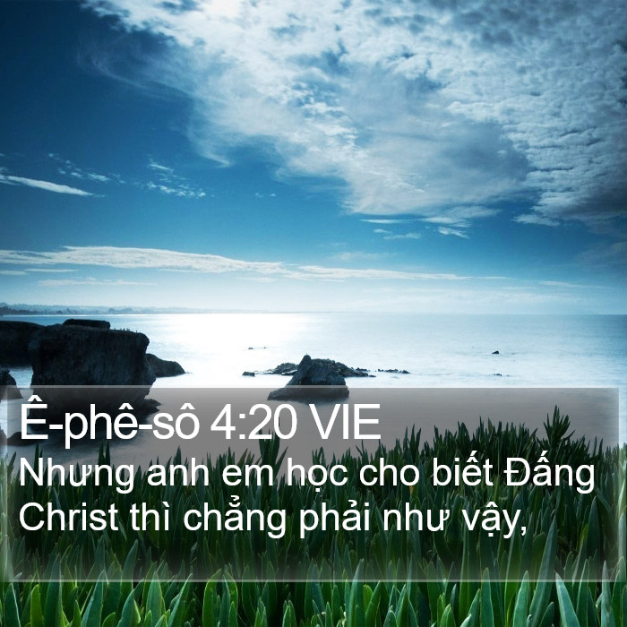 Ê-phê-sô 4:20 VIE Bible Study