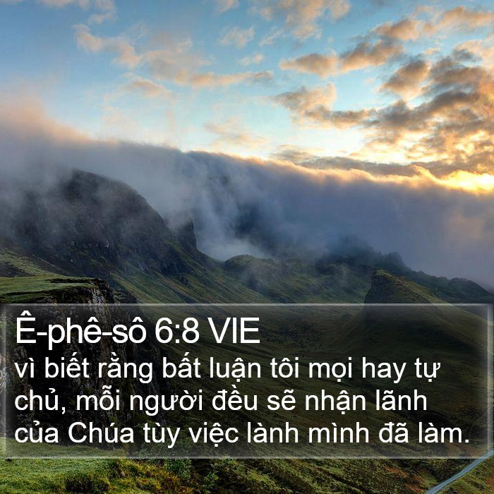 Ê-phê-sô 6:8 VIE Bible Study