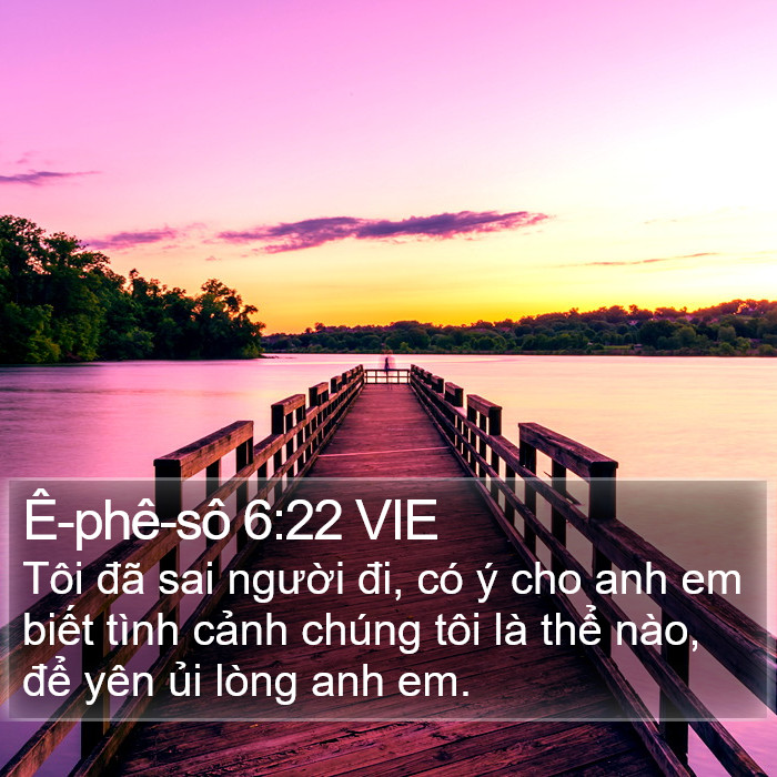 Ê-phê-sô 6:22 VIE Bible Study