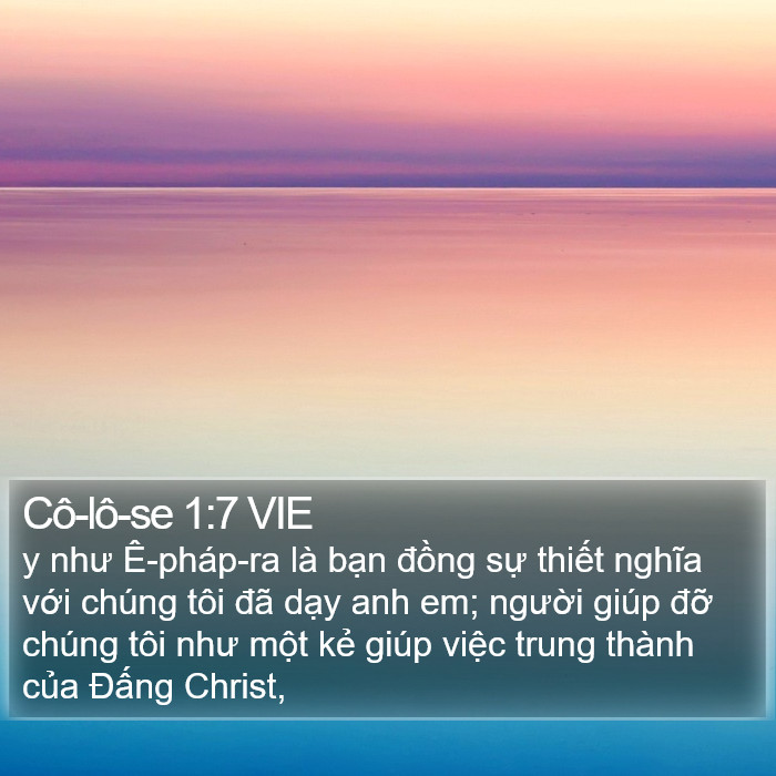 Cô-lô-se 1:7 VIE Bible Study