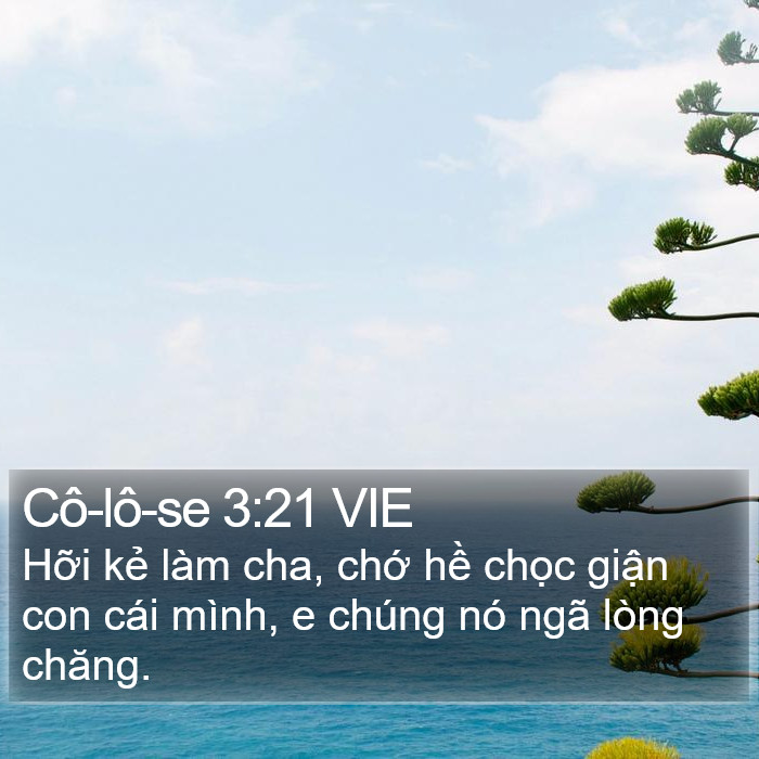 Cô-lô-se 3:21 VIE Bible Study