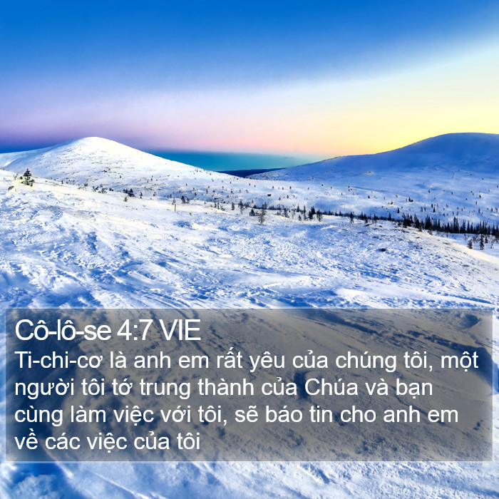 Cô-lô-se 4:7 VIE Bible Study