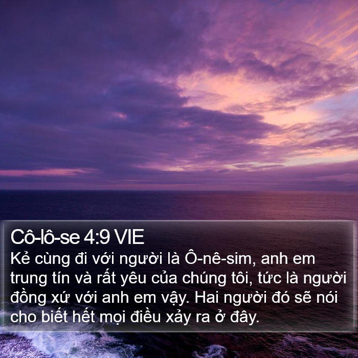 Cô-lô-se 4:9 VIE Bible Study