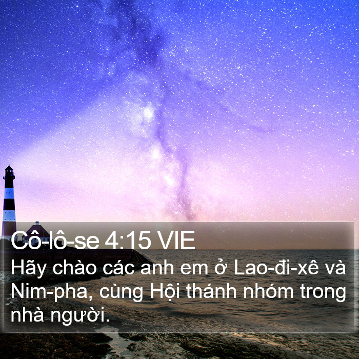 Cô-lô-se 4:15 VIE Bible Study