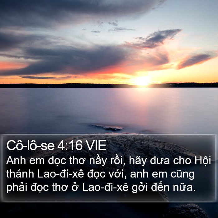 Cô-lô-se 4:16 VIE Bible Study