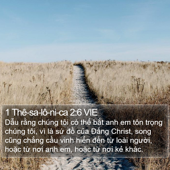 1 Thê-sa-lô-ni-ca 2:6 VIE Bible Study