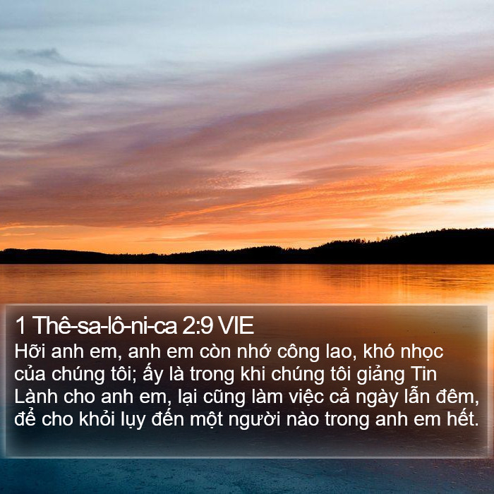 1 Thê-sa-lô-ni-ca 2:9 VIE Bible Study