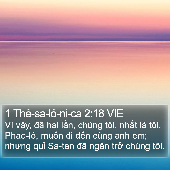 1 Thê-sa-lô-ni-ca 2:18 VIE Bible Study