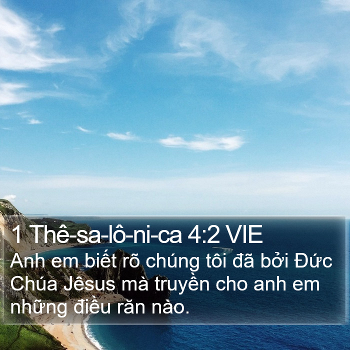 1 Thê-sa-lô-ni-ca 4:2 VIE Bible Study