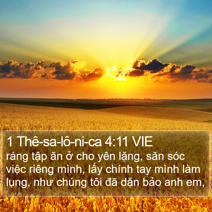 1 Thê-sa-lô-ni-ca 4:11 VIE Bible Study