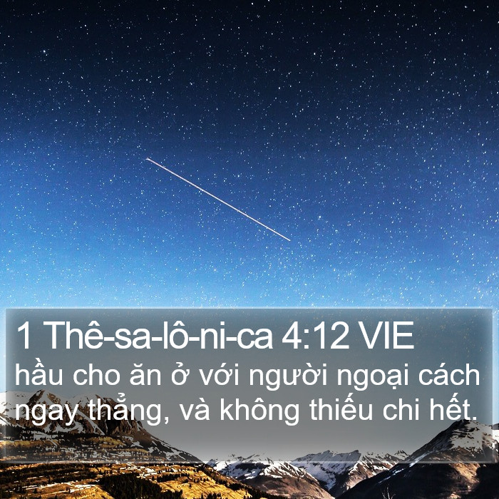 1 Thê-sa-lô-ni-ca 4:12 VIE Bible Study