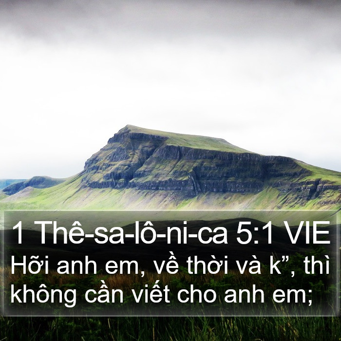 1 Thê-sa-lô-ni-ca 5:1 VIE Bible Study