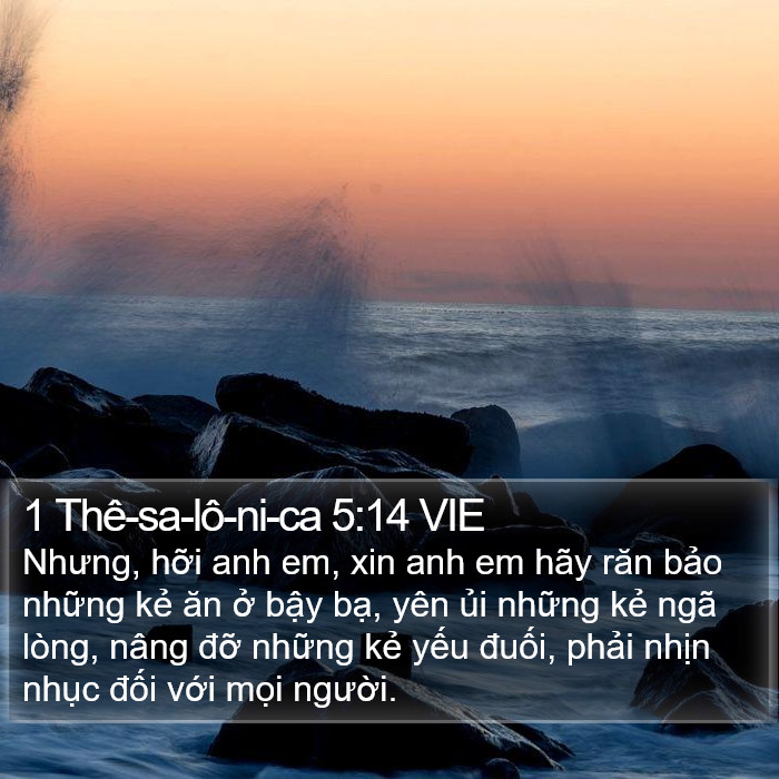 1 Thê-sa-lô-ni-ca 5:14 VIE Bible Study