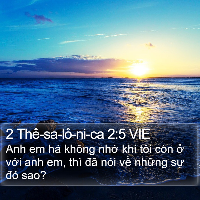 2 Thê-sa-lô-ni-ca 2:5 VIE Bible Study