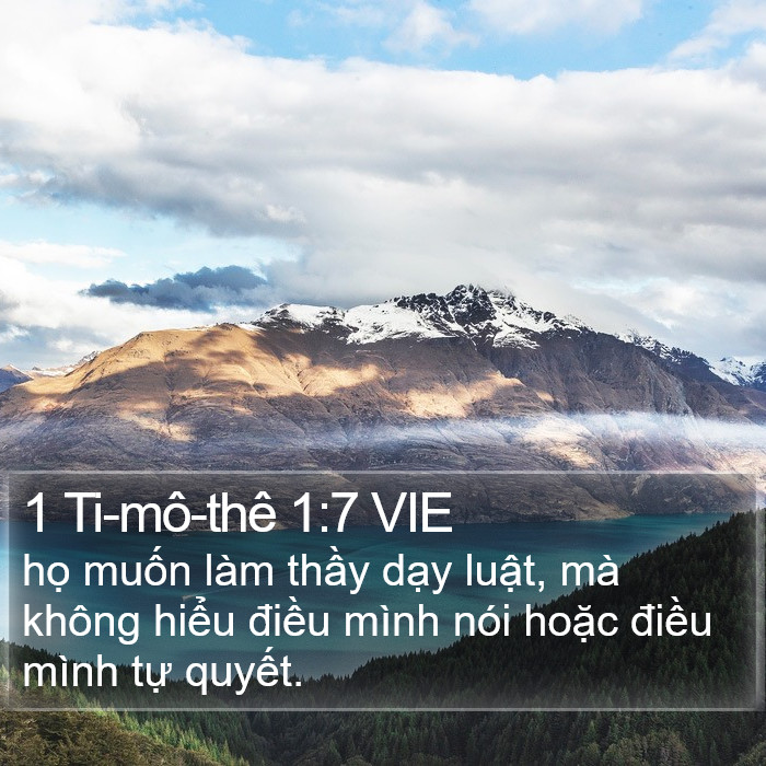 1 Ti-mô-thê 1:7 VIE Bible Study