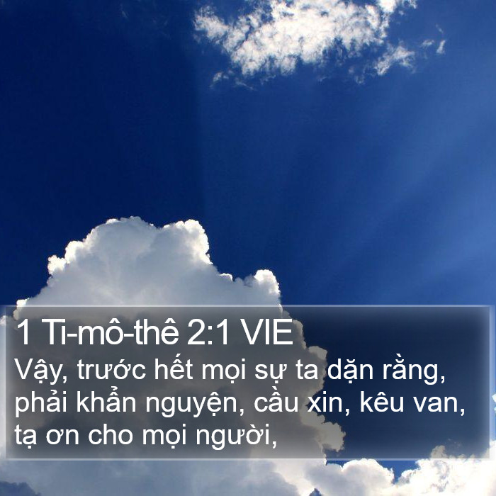 1 Ti-mô-thê 2:1 VIE Bible Study