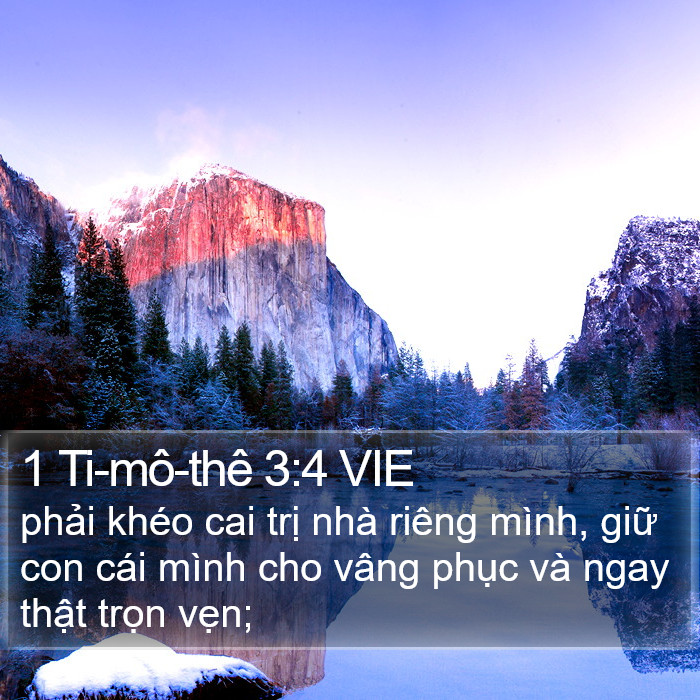 1 Ti-mô-thê 3:4 VIE Bible Study