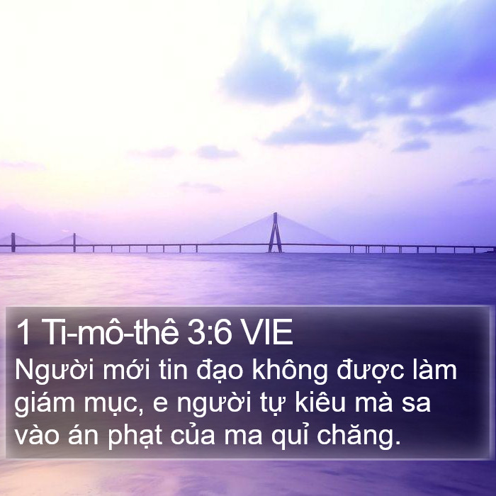 1 Ti-mô-thê 3:6 VIE Bible Study