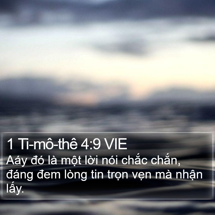 1 Ti-mô-thê 4:9 VIE Bible Study