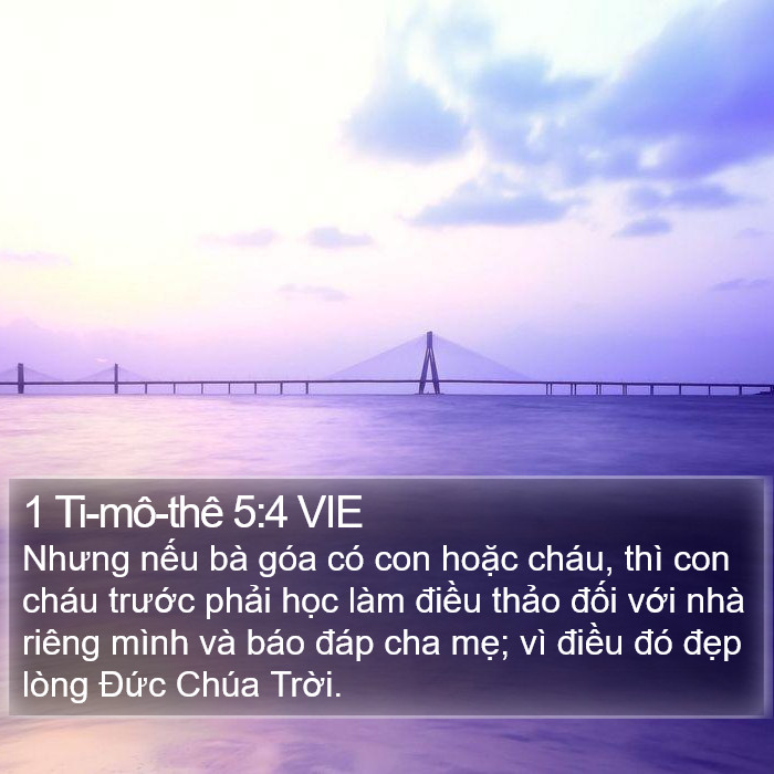 1 Ti-mô-thê 5:4 VIE Bible Study