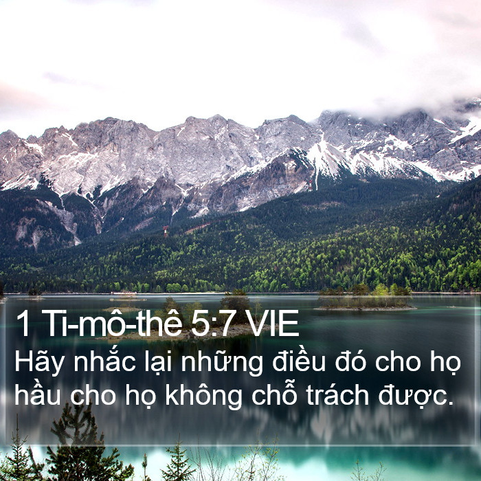 1 Ti-mô-thê 5:7 VIE Bible Study