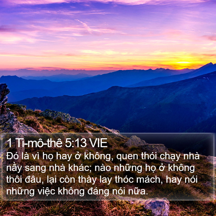 1 Ti-mô-thê 5:13 VIE Bible Study